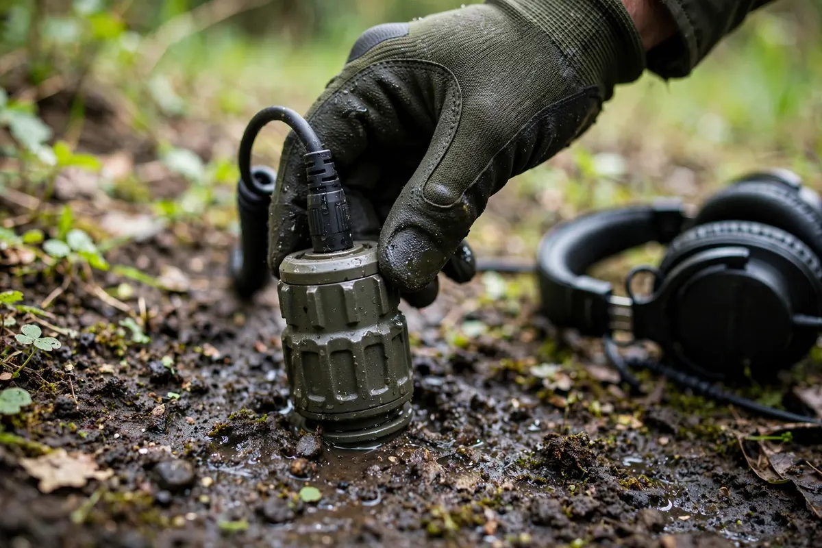 Acoustic ground microphone testing for underground leak detection in Camden, NJ